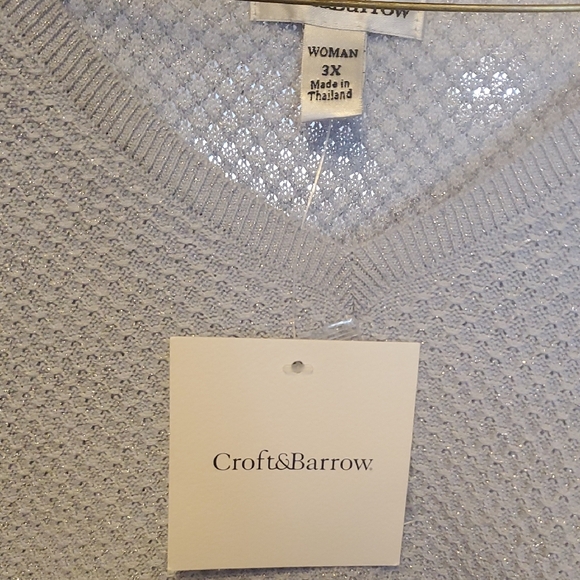 Soft Blue Sparkly Sweater, Croft & Barrow - Picture 4 of 6